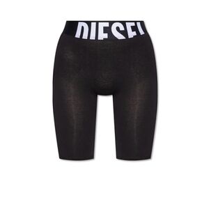 Diesel Black Logo Waist Bike Shorts